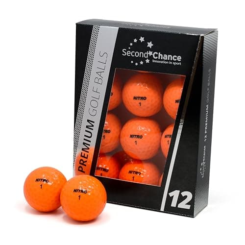 Image of Second Chance Recycled Lake Golf Balls, 12 Pack, Mixed Golf Balls, Ideal for Practice and Play, Golf Ball Assortment, Orange