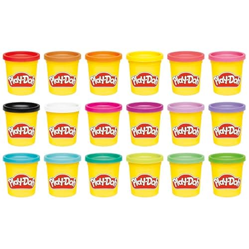 Image of Play-Doh Imagine Anything 18-Pack, Non-Toxic Modelling Compound Mini Cans for Party Bags & Classroom Rewards, Mould & Create with Bright Colours, Arts & Crafts Fun for Kids 3+, Gift