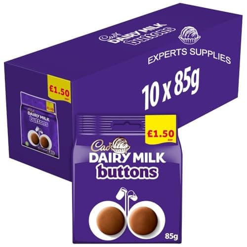Image of Chocolate Bundle for NewCadbry Dairy Milk Chocolate Buttons Bag Price Marked 85g pack of 10 Treat Gift Hamper For Christmas By Experts Supplies Ltd