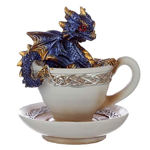 Image of HoitoDeals 1Pcs Decorative Random Colour Elements Baby Dragon in a Teacup For Home Novelty Ornament