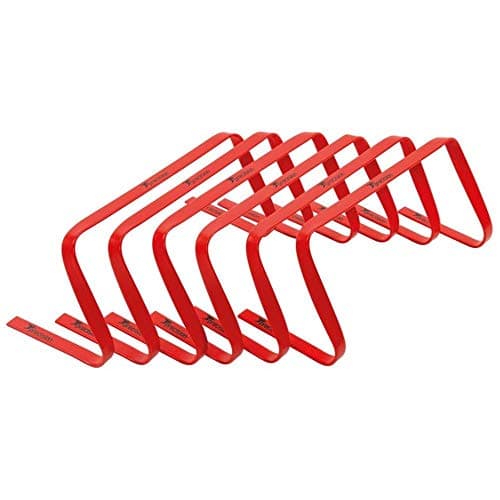 Image of Precision 9inch High Flat Hurdles Set Red (Set of 6) Black, K-REY-TR597