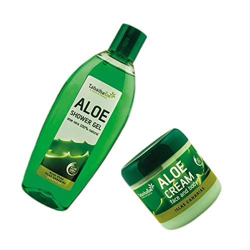 Image of TABAIBA Aloe Vera Cream and Gel Pack Tabaibaloe Moisturising Cream Aloe Vera and Shower Gel Aloe Vera Face and Body Cream 300 ml and Bath Gel 250 ml Tabaibaloe 620 g
