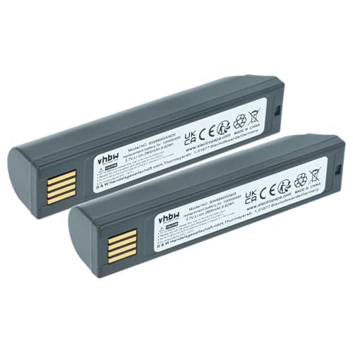 Image of vhbw 2x Battery compatible with Honeywell Granit 1911i Barcode Scanner POS (2600 mAh, 3.7 V, Li-Ion)