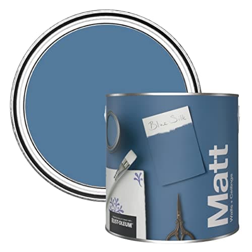Image of Rust-Oleum Colours Matt Emulsion Wall and Ceiling Paint - Blue Silk 2.5L