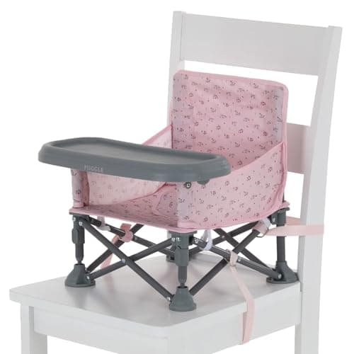 Image of Puggle Easy Fold Travel Highchair Booster Seat - Pink