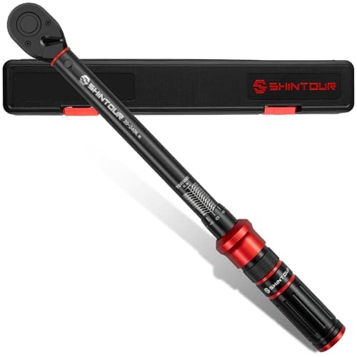 Image of SHINTOUR 1/2" Drive Torque Wrench, Car Wheel Click Torque Wrench 20-240 Nm,Dual-Direction Adjustable 72 Tooth with Dual Scales, High 3% Precision for Bike, Motorcycle and Car Repair