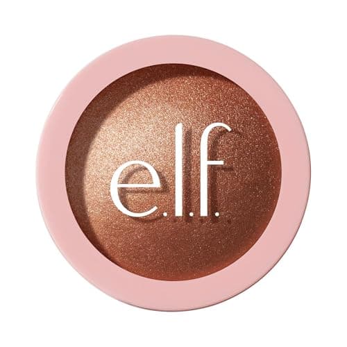 Image of e.l.f. Halo Glow Silky Powder Highlighter, Long-Lasting Luminous Face Finish, Cake-Resistant with Micro-Shimmer, Vegan & Cruelty-Free, Coppertunist