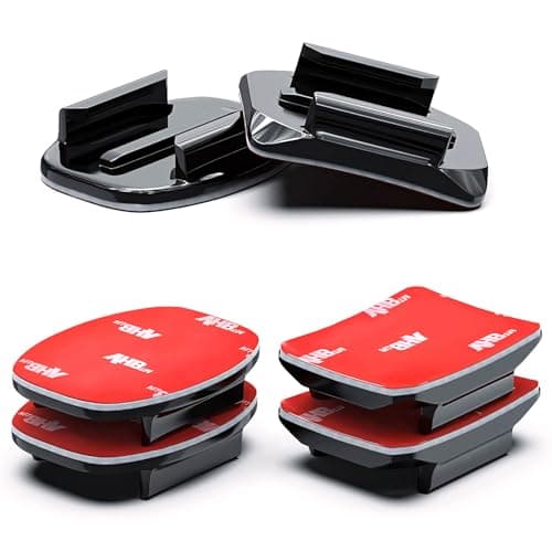 Image of Modurio Helmet Adhesive Mounts – 6PCS Sticky Buckle Base for GoPro, Dash Cams & Action Cameras – 3M Double-Sided Sticky Pads for Helmet, Car, Bike & Flat Surfaces
