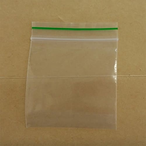Image of 1000 (30mm x 30mm) Clear Poly Plastic Grip Seal Reusable Zip Lock Plain Bags