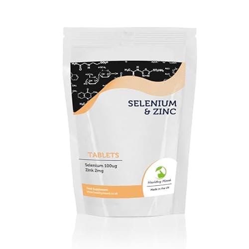 Image of Selenium 100ug and Zinc 2mg and Yeast 300mg 90 Tablets Quality Products Nutrition Health Food Supplements HEALTHY MOOD UK Quality Nutrients