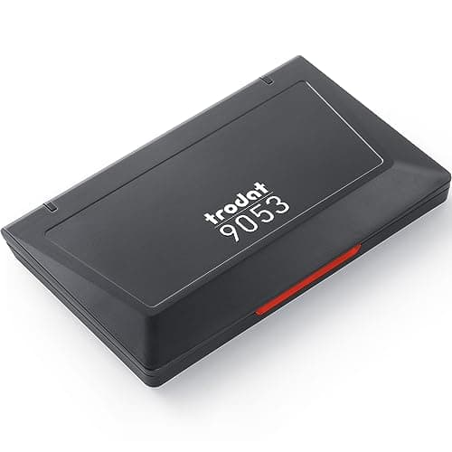 Image of Trodat 9053 Large Stamp Pad For Tradtional Rubber Stamps - 158 x 90 mm - Red