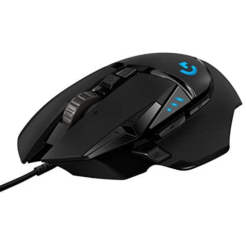 Image of Logitech G502 HERO High Performance Wired Gaming Mouse, HERO 25K Sensor, 25,600 DPI, RGB, Adjustable Weights, 11 Programmable Buttons, On-Board Memory, PC/Mac - Black