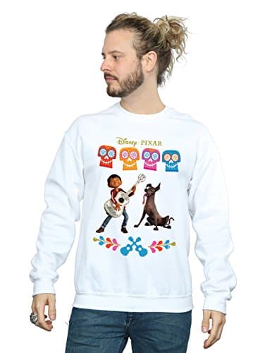 Image of Disney Men's Coco Miguel Logo Sweatshirt Small White