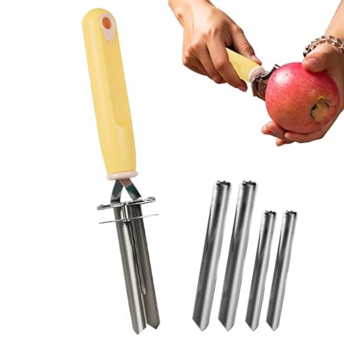 Image of Crisper | Red Stainless Steel Pepper Cutter - Fruit Berry Cooking Tool Chili Cherry Pear Restaurant