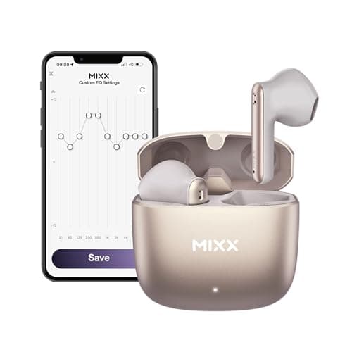 Image of Mixx StreamBuds Custom 2 True Wireless Earbuds, Bluetooth Wireless Earphones, 24-Hour Playtime, Customizable Touch Controls, Zinc Alloy Case, Clear Voice Quad Mic