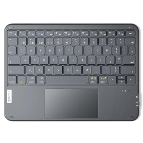 Image of Inateck Tablet Bluetooth Keyboard with Touchpad, Ultra Slim Wireless Keyboard with Trackpad, Compatible with iPad/Windows/Tablet/Laptop/PC, KB01105