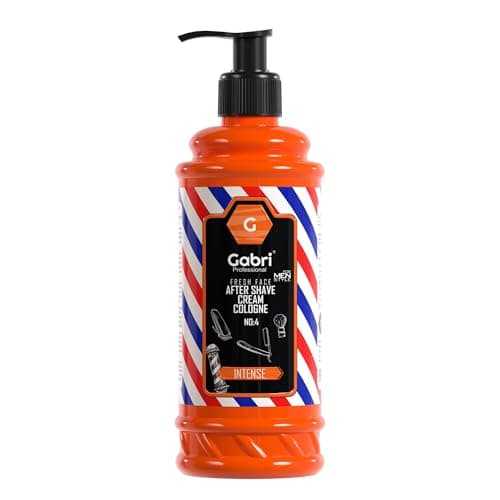 Image of Gabri Aftershave Cream & Cologne 2 in 1 400ml, Professional Barber Salon Quality, Mens After Shave Lotion, Cooling Citrus & Spice with Refreshing Effect (Intense)