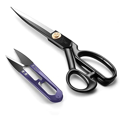 Image of Fabric Scissors 8 Inch, Dressmaking Sewing Scissors High Carbon Steel Tailor's Shears w/Thread Cutter, Designed for Cutting Clothes, Fabrics, Leather, Sewing & Crafting(Right-Handed)