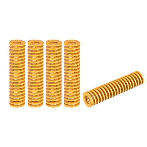 Image of sourcing map 3D Printer Die Spring, 18mm OD 80mm Long 5pcs Spiral Stamping Light Load Compression Mould Die Springs for 3D Printer Electric Part, Yellow