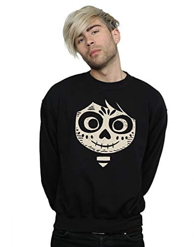 Image of Disney Men's Coco Miguel Skeleton Face Sweatshirt Black Small