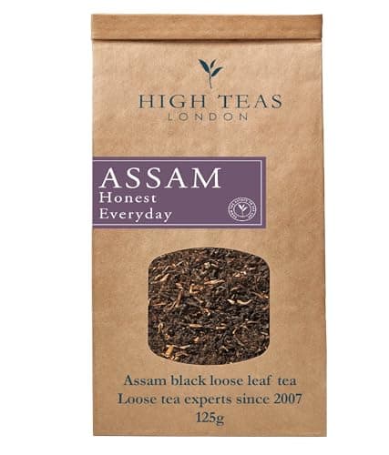 Image of Honest Everyday Assam Loose Leaf Tea 125 g – Rich Malty Black Tea from India – Smooth Copper Cup – High Teas London Premium Loose Leaf