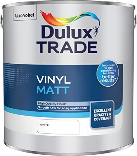 Image of Dulux Trade Vinyl Matt White 2.5L