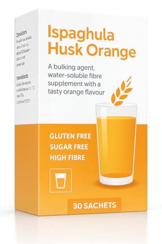 Image of Husk Ispaghula Orange Drink Sachets Contains Natural Fibre Pack of 30