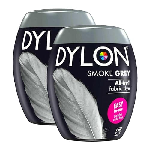 Image of 2 x Dylon Fabric Dye Clothes Dye Machine Use 350g Pod - Smoke Grey