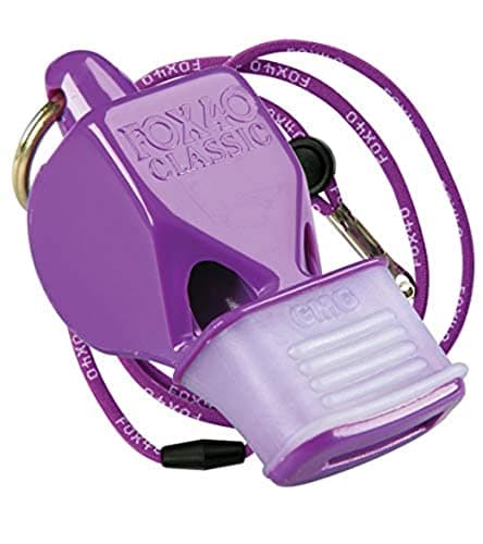 Image of Fox 40 Classic CMG Pealess Safety Whistle, 115 dB, Purple, Lanyard