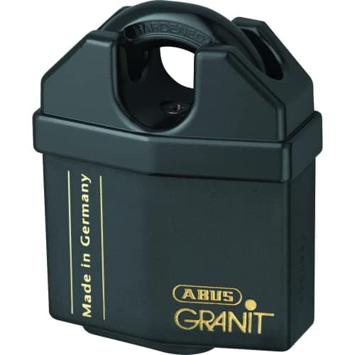 Image of ABUS Granit 37RK/60 Padlock - Premium Lock for Heavy-Duty use - high Shackle Protection - Ideal for Container and high Security - Security Level 10 - incl. 2 Keys and Security Card - Black