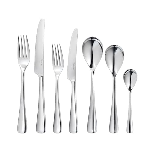 Image of Robert Welch Malvern Bright, 7 Piece Cutlery Place Setting. Made from Stainless Steel. Dishwasher Safe.