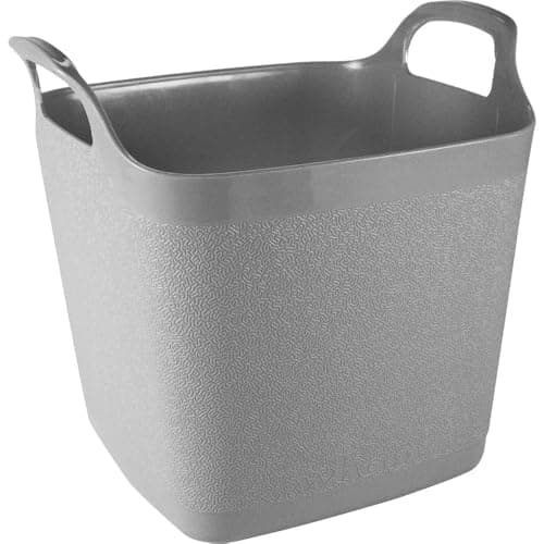 Image of Town & Country Square Flexi-Tub Bucket Garden/Home Storage 15L Hardwearing Plastic (Grey)