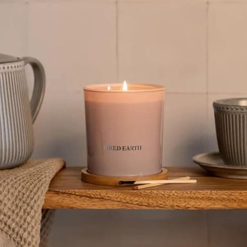 Image of Darjeeling & Damask Rose Home Fragrance Candle – Fresh Floral Tea Scent with Soft Jasmine, Cedarwood & Amber Notes, Cosy Gift Idea-M92 (Candle)