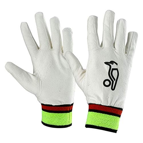 Image of Kookaburra Full Chamois Wicket Keeping Inners, Over Sized Adult,White/Red/Yellow