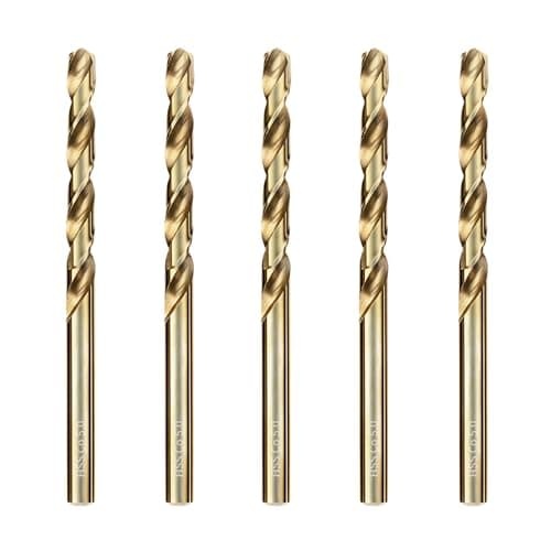 Image of luwiscook HSS Cobalt Jobber Drill Bit, 5pcs 5mm M35 HSS Cobalt Jobber Twist Drill Bit Set for Drilling Stainless Steel, Hard Metals, Cast Lron, Aluminium and Copper