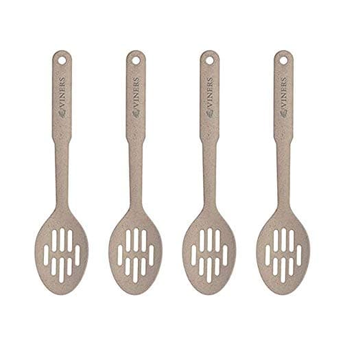 Image of Viners Organic Natural Kitchen Slotted Spoon Tool Grey (Pack of 4)