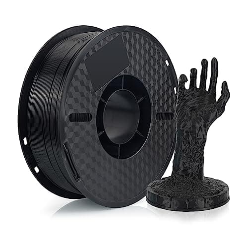 Image of Kingroon ABS Filament, 1.75mm Black, Highly Resistant, +/- 0.03mm Accuracy, 1kg Spool (2.2lbs) for 3D Printer