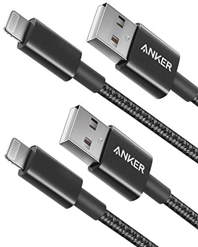 Image of Anker iPhone Charger Cable, [2-Pack] 3.3ft/1m Lightning Cable, Premium Nylon USB-A to Lightning Cable, MFi Certified iPhone Charger Cable for iPhone SE/Xs/XS Max/XR/X/8 Plus/7/6 Plus, iPad, and More.