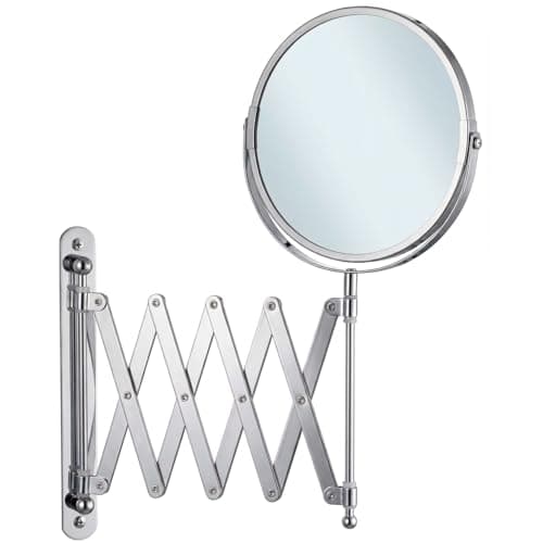 Image of Blue Canyon Extending Bathroom Wall Mirror – Double-Sided 1x/3x Magnification, Wall Mounted Vanity Mirror with Extendable Arm – Swivel & Tilting Design for Makeup, Shaving & Grooming