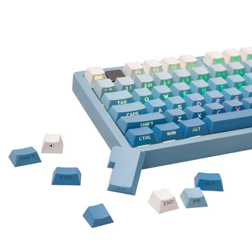 Image of EPOMAKER 133-Key Double-shot Side-printed PBT Cherry Profile Keycap Set for Mechanical Gaming Keyboard, Compatible with ANSI Layout, MX-Clone Switches Gateron/Kailh/Epomaker Switch (Sky Blue)
