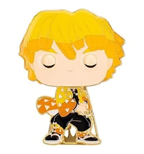 Image of Funko Large Pop! Enamel Pin - Zenitsu Agatsuma - Demon Slayer: Zanitsu Agatsuma - Demon Slayer Enamel Pins - Cute Collectable Novelty Brooch - for Backpacks & Bags - Gift Idea