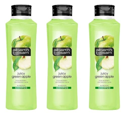 Image of Alberto Balsam Juicy Green Apple Shampoo, 350ml, Pack of 3