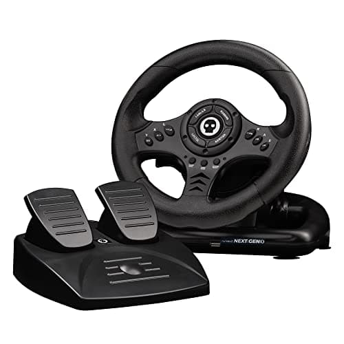 Image of Numskull Next-Gen Multi Format Racing Wheel with Pedals - Compatible with Xbox Series X|S, Xbox One, PS4, Nintendo Switch and PC - Realistic Steering Wheel Controller Accessory