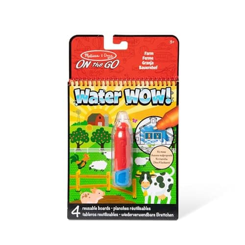 Image of Melissa & Doug Water Wow! On The Farm Stocking Stuffers, Children's Paint Books, Water Wow Activity Books For Toddlers And Kids Ages 3+ - FSC Certified