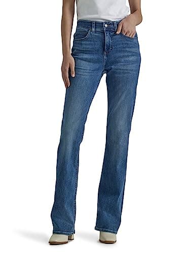 Image of Lee Womens Petite Ultra Lux Comfort with Flex Motion Bootcut Jean, Indigo Facet, 18 Petite