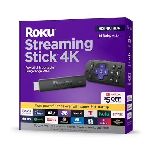 Image of Roku Streaming Stick 4K Streaming Device 4K/HDR/Dolby Vision with Voice Remote and TV Controls