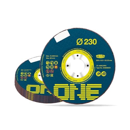 Image of TYROLIT ONE 2-in-1 125mm Grinding Discs for Steel and Stainless Steel - Abrasive Angle Grinder Discs for Metal - 230 mm x 6.0 mm x 22.23 mm, 10-Pack