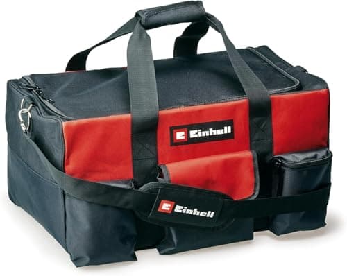 Image of Einhell Tool Bag, Carry Case for Tools & Accessories, Durable with Reinforced Base, Carrying Strap, Carrying Handle, Various Pockets and Compartments - Power Tool Storage