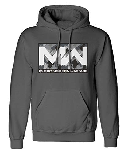 Image of Call of Duty Modern Warfare - Camo Box - Grey Men’s Hooded Sweatshirt Front Print 100% Official Product (L)