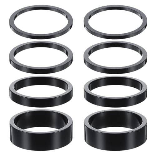 Image of Ajcotahm 8 Pcs Bicycle Headset Spacer, Aluminum Alloy Bike Headset Stem Spacers Threadless Fork Washer Fit for 1 1/8-Inch Stem (2mm 3mm 5mm 10mm)